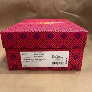 Tory Burch T Monogram Slip on Sneaker (Hazel/Caballo/Brown)